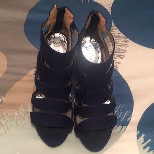 Brash Navy blue platform heels